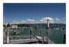 Hafeneinfahrt von Lindau mit Blick auf den Pfänder