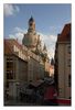 Blick von der Br&uuml;hlschen Terasse auf die M&uuml;nzgasse mit Frauenkirche