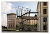 Landhaus mit moderner Feuertreppe