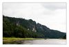 Mit dem Raddampfer auf der Elbe mit Blick auf die Bastei
