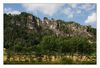 Blick bei sch&ouml;nem Wetter auf die Bastei mit Basteibr&uuml;cke