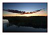 Landschaft am Federsee im Abendlicht