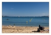 am Strand zwischen St. Tropez(re) und St. Maxime(li)