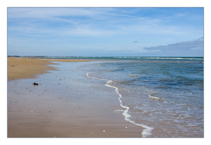 Ebbe am Strand von Merville-Franceville-Plage