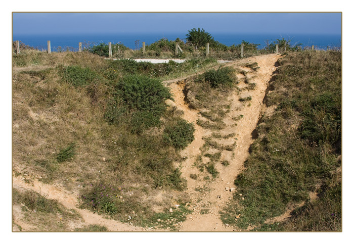 Bombentrichter, Gedenkst&auml;tte Pointe du Hoc