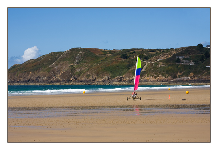 Strandsegeln, Le Rozel, Halbinsel Cotentin