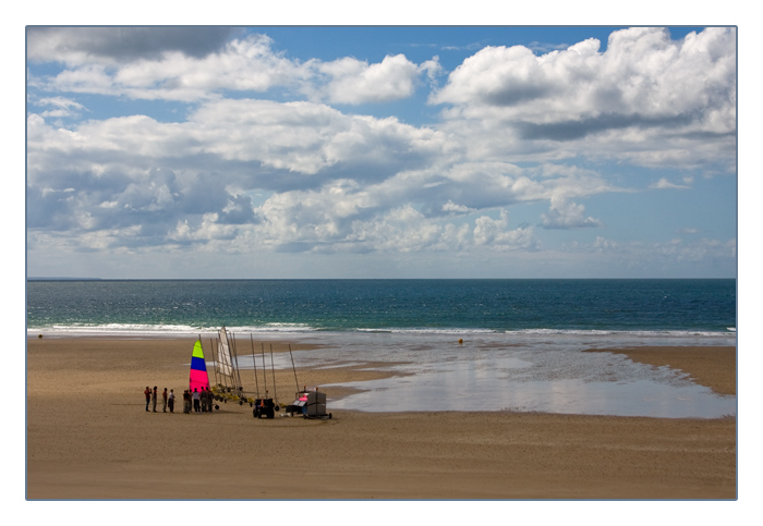 Strandsegeln, Le Rozel, Halbinsel Cotentin