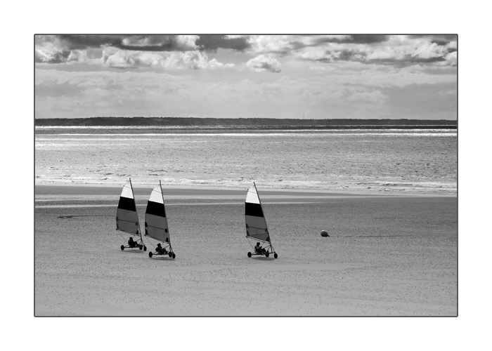 Strandsegeln (sw), Le Rozel, Halbinsel Cotentin