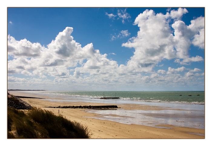 Strand, Pirou Plage, Halbinsel Cotentin