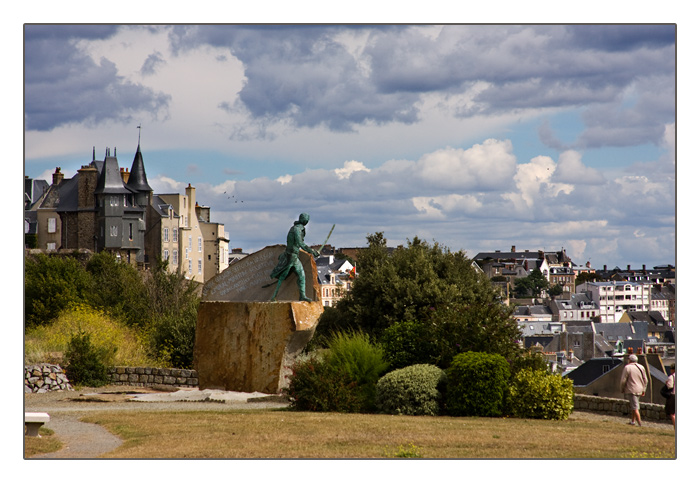 Statue Pleville Le Pelley, Granville, Halbinsel Cotentin