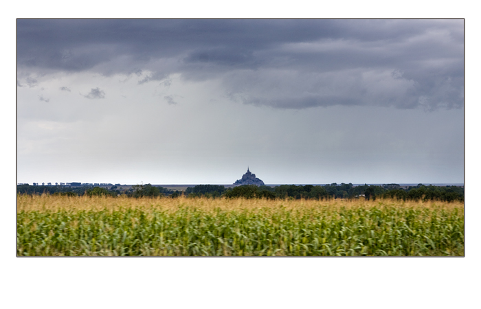 erster Blick auf Le Mont-Saint-Michel, Halbinsel Cotentin