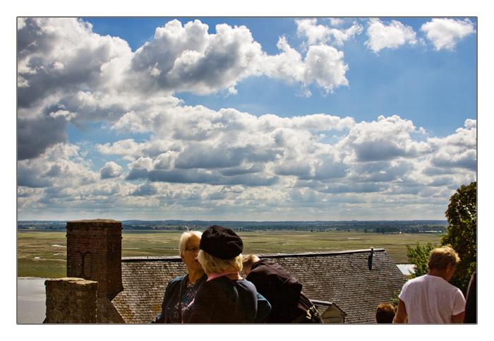 Blick ins Umland, Le Mont-Saint-Michel, Normandie