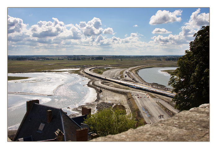 Blick ins Umland, Le Mont-Saint-Michel, Normandie