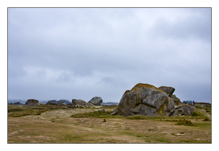 Felsformationen aus Granit, Algenfischer-Dorf Meneham, M&eacute;nez Ham bei Kerlouan