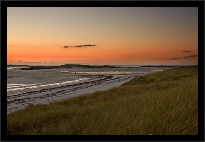 Sonnenuntergang bei Ebbe, Plage de Sainte-Marguerite, Land&eacute;da