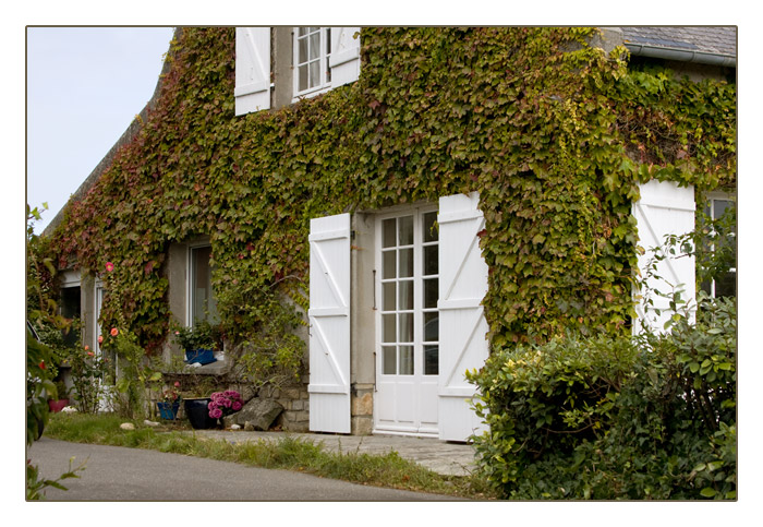 Haus mit wildem Weinlaub-Fassade, Camaret-sur-Mer