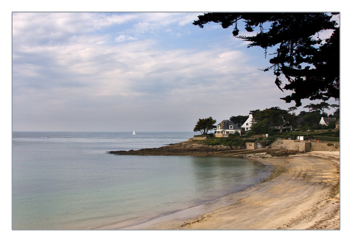 am Strand (Plage) de Port Navalo, Arzon, Halbinsel Rhuys