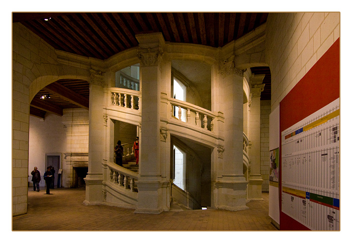 doppelläufige Wendeltreppe Schloss (Château) Chambord