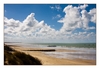 Strand, Pirou Plage, Halbinsel Cotentin, Manche, Normandie