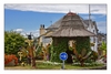 und nochmals ..... sehr schön bepflanzte Kreisverkehrsinsel, Granville, Halbinsel Cotentin, Manche, Normandie