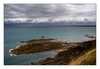 Blick von der felsigen Landzunge "la pointe du Roc" aufs Meer, Granville, Halbinsel Cotentin, Manche, Normandie