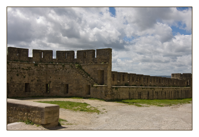 äussere Mauer der Festung Cité von Carcassonne