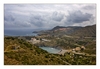Blick auf die Anse du Pirate, Cerbère, Frankreich, Département Pyrénées-Orientales, Region Languedoc-Roussillon