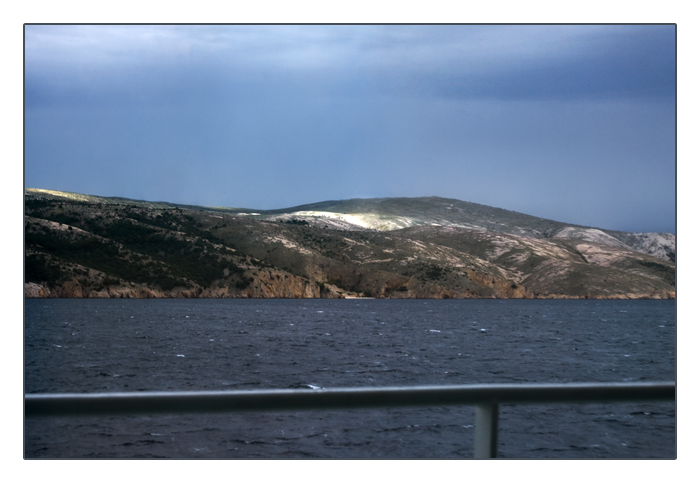 Überfahrt mit der Fähre von Lopar (Rab) Richtung Insel Krk