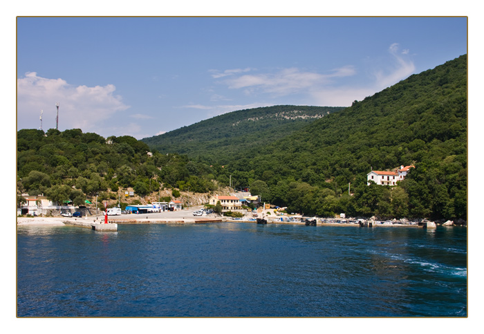 Fährhafen Porozina, von der Insel Cres nach Brestova auf dem Festland