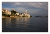 der Glockenturm der Hl. Justina (li) und der Marienkirche (re), Rab, Kroatien