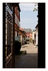 Blick aus der St. Georgenkirche auf die Schulstrasse in Waren an der Müritz, Mecklenburg vor Pommern