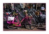 Frauen-Fahrrad in Gouda, Marktplatz