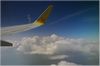 Wolkenformation auf dem Flug nach Teneriffa
