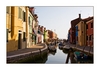 Burano's bunte Häuser im abendlichen Sonnen-Licht