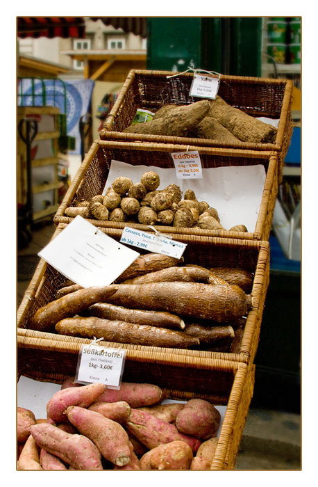 Kartoffelauswahl auf dem Nachmarkt, Wien