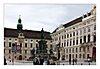 Burgplatz in Wien mit Kaiser Franz I. Statue