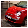 Fiatlichter mit Wimpern, ein typisches Frauenauto? Gesehen in Wien